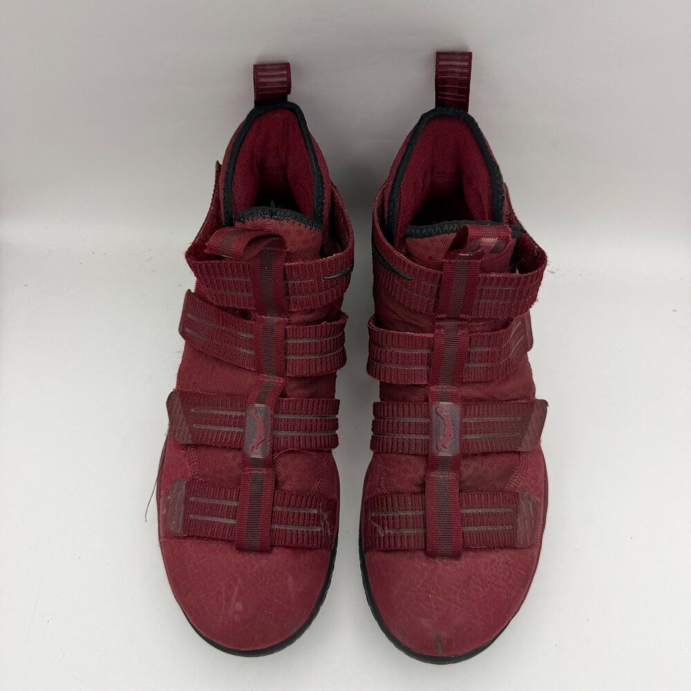 Nike LeBron Soldier XI 11 Team Red Burgundy Basketball Shoes Men's Size 10 89764
